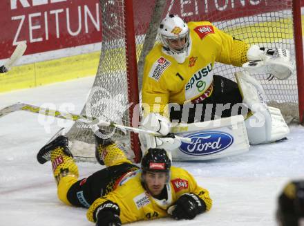 EBEL. Eishockey Bundesliga. KAC gegen spusu Vienna Capitals.  Kurt Casey Sartell Davis, Jean Philippe Lamoureux (Vienna Capitals). Klagenfurt, am 26.10.2018.
Foto: Kuess

---
pressefotos, pressefotografie, kuess, qs, qspictures, sport, bild, bilder, bilddatenbank