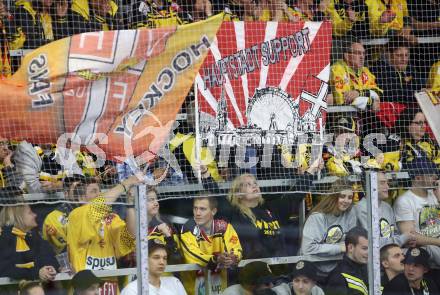 EBEL. Eishockey Bundesliga. KAC gegen spusu Vienna Capitals.  Fans  (Vienna Capitals). Klagenfurt, am 26.10.2018.
Foto: Kuess

---
pressefotos, pressefotografie, kuess, qs, qspictures, sport, bild, bilder, bilddatenbank