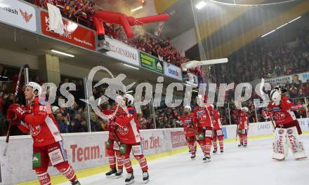 EBEL. Eishockey Bundesliga. KAC gegen spusu Vienna Capitals. Jubel (KAC). Klagenfurt, am 26.10.2018.
Foto: Kuess

---
pressefotos, pressefotografie, kuess, qs, qspictures, sport, bild, bilder, bilddatenbank