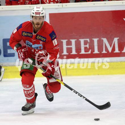 EBEL. Eishockey Bundesliga. KAC gegen spusu Vienna Capitals. Stefan Geier (KAC). Klagenfurt, am 26.10.2018.
Foto: Kuess

---
pressefotos, pressefotografie, kuess, qs, qspictures, sport, bild, bilder, bilddatenbank