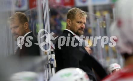 EBEL. Eishockey Bundesliga. KAC gegen Fehervar AV 19. Trainer Petri Matikainen (KAC). Klagenfurt, am 28.10.2018.
Foto: Kuess

---
pressefotos, pressefotografie, kuess, qs, qspictures, sport, bild, bilder, bilddatenbank