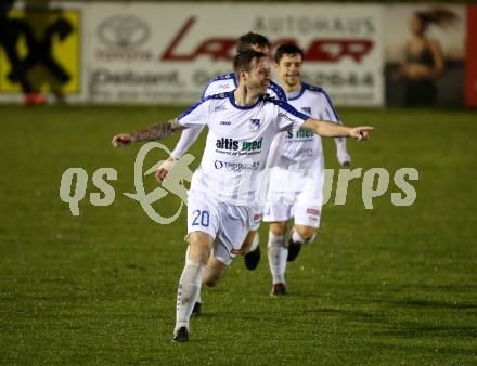 Fussball. Kaerntner Liga. Matrei gegen Treibach. Torjubel Kevin Vaschauner (Treibach). Matrei, 27.10.2018.
Foto: Kuess
---
pressefotos, pressefotografie, kuess, qs, qspictures, sport, bild, bilder, bilddatenbank