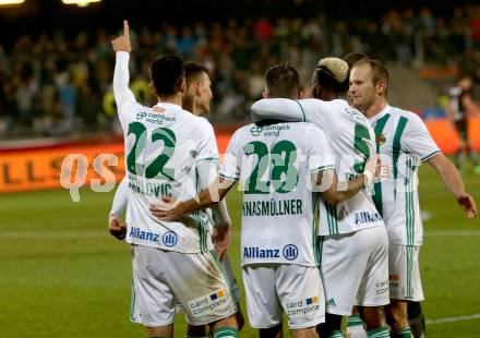 Fussball OEFB Cup. RZ Pellets WAC gegen SK Rapid Wien. Torjubel Andrija PavloviÄ, Andrei Virgil Ivan, Boli Bolingoli Mbombo, Christoph Knasmuellner, Mario Sonnleitner (Rapid). Wolfsberg, am 31.10.2018.
Foto: Kuess

---
pressefotos, pressefotografie, kuess, qs, qspictures, sport, bild, bilder, bilddatenbank