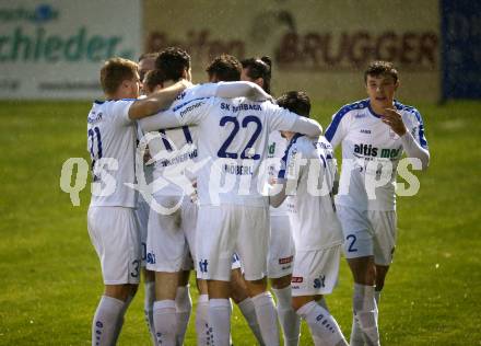 Fussball. Kaerntner Liga. Matrei gegen Treibach. Torjubel Arno Paul Kozelsky  (Treibach). Matrei, 27.10.2018.
Foto: Kuess
---
pressefotos, pressefotografie, kuess, qs, qspictures, sport, bild, bilder, bilddatenbank