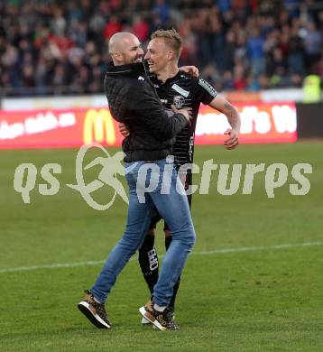 Fussball tipico Bundesliga. RZ Pellets WAC gegen SK Rapid Wien. Jubel Trainer Christian Ilzer, Marcel Ritzmaier (WAC). Wolfsberg, am 11.11.2018.
Foto: Kuess

---
pressefotos, pressefotografie, kuess, qs, qspictures, sport, bild, bilder, bilddatenbank