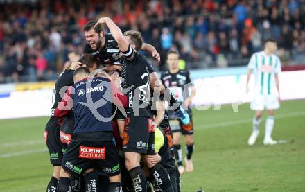 Fussball tipico Bundesliga. RZ Pellets WAC gegen SK Rapid Wien. Torjubel  (WAC). Wolfsberg, am 11.11.2018.
Foto: Kuess

---
pressefotos, pressefotografie, kuess, qs, qspictures, sport, bild, bilder, bilddatenbank