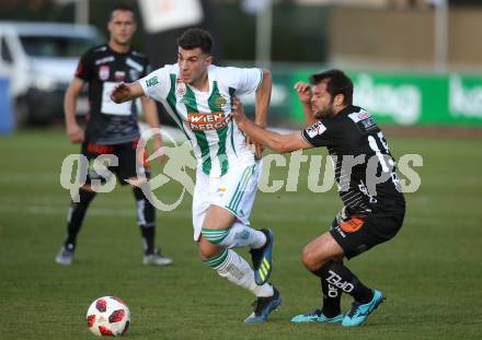 Fussball tipico Bundesliga. RZ Pellets WAC gegen SK Rapid Wien. Nemanja Rnic,  (WAC), Andrija Pavlovic (Rapid). Wolfsberg, am 11.11.2018.
Foto: Kuess

---
pressefotos, pressefotografie, kuess, qs, qspictures, sport, bild, bilder, bilddatenbank