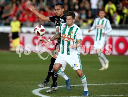 Fussball tipico Bundesliga. RZ Pellets WAC gegen SK Rapid Wien. Michael Liendl,  (WAC), Christoph Knasmuellner (Rapid). Wolfsberg, am 11.11.2018.
Foto: Kuess

---
pressefotos, pressefotografie, kuess, qs, qspictures, sport, bild, bilder, bilddatenbank