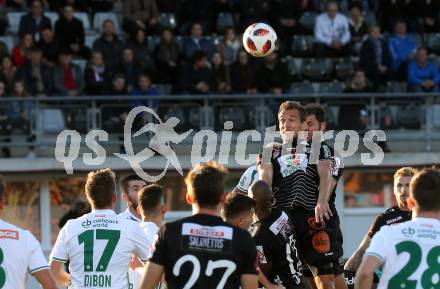 Fussball tipico Bundesliga. RZ Pellets WAC gegen SK Rapid Wien. Mario Leitgeb,  (WAC),  Nemanja Rnic (Rapid). Wolfsberg, am 11.11.2018.
Foto: Kuess

---
pressefotos, pressefotografie, kuess, qs, qspictures, sport, bild, bilder, bilddatenbank