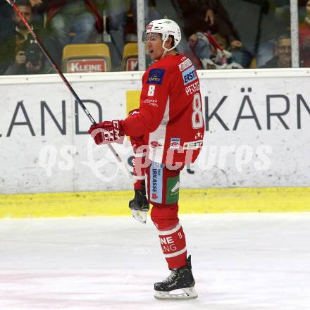 EBEL. Eishockey Bundesliga. KAC gegen EHC Liwest Black Wings Linz. Torjubel Nicholas Eric Petersen (KAC). Klagenfurt, am 13.11.2018.
Foto: Kuess

---
pressefotos, pressefotografie, kuess, qs, qspictures, sport, bild, bilder, bilddatenbank