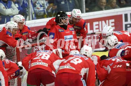 EBEL. Eishockey Bundesliga. KAC gegen VSV. Lars Haugen, David Joseph Fischer (KAC). Klagenfurt, am 13.11.2018.
Foto: Kuess

---
pressefotos, pressefotografie, kuess, qs, qspictures, sport, bild, bilder, bilddatenbank