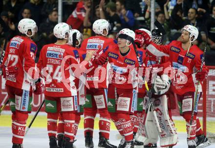 EBEL. Eishockey Bundesliga. KAC gegen VSV.  Jubel KAC. Klagenfurt, am 13.11.2018.
Foto: Kuess

---
pressefotos, pressefotografie, kuess, qs, qspictures, sport, bild, bilder, bilddatenbank