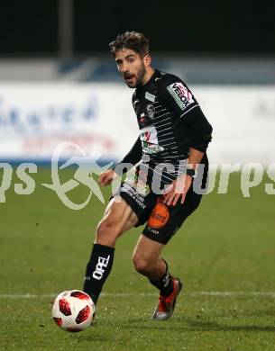 Fussball tipico Bundesliga. RZ Pellets WAC gegen SV Mattersburg. Michael Novak (WAC). Wolfsberg, am 24.11.2018.
Foto: Kuess

---
pressefotos, pressefotografie, kuess, qs, qspictures, sport, bild, bilder, bilddatenbank