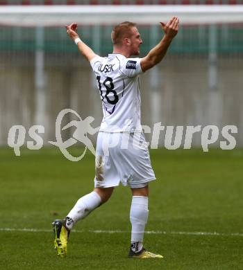 Fussball 2. Liga. SK Austria Klagenfurt gegen FC Liefering. Torjubel Markus Rusek (Austria Klagenfurt). Klagenfurt, 24.11.2018.
Foto: Kuess
---
pressefotos, pressefotografie, kuess, qs, qspictures, sport, bild, bilder, bilddatenbank