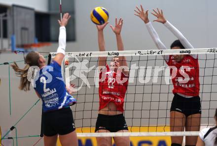 WVL. Volleyball BUndesliga Frauen. ATSC Wildcats Klagenfurt gegen SG Prinz Brunnenbau Volleys. Samira Mauch, Noemi Laura Oiwoh  (Wildcats). Klagenfurt, am 15.12.2018.
Foto: Kuess
---
pressefotos, pressefotografie, kuess, qs, qspictures, sport, bild, bilder, bilddatenbank