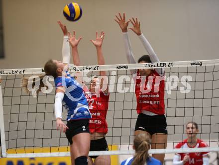 WVL. Volleyball BUndesliga Frauen. ATSC Wildcats Klagenfurt gegen SG Prinz Brunnenbau Volleys.  Samira Mauch, Noemi Laura Oiwoh (Wildcats). Klagenfurt, am 15.12.2018.
Foto: Kuess
---
pressefotos, pressefotografie, kuess, qs, qspictures, sport, bild, bilder, bilddatenbank