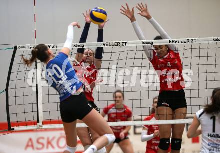 WVL. Volleyball BUndesliga Frauen. ATSC Wildcats Klagenfurt gegen SG Prinz Brunnenbau Volleys.  Anna Pajer, Noemi Laura Oiwoh (Wildcats). Klagenfurt, am 15.12.2018.
Foto: Kuess
---
pressefotos, pressefotografie, kuess, qs, qspictures, sport, bild, bilder, bilddatenbank