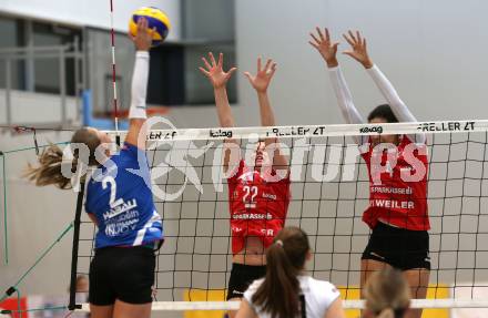 WVL. Volleyball BUndesliga Frauen. ATSC Wildcats Klagenfurt gegen SG Prinz Brunnenbau Volleys. Samira Mauch, Noemi Laura Oiwoh  (Wildcats). Klagenfurt, am 15.12.2018.
Foto: Kuess
---
pressefotos, pressefotografie, kuess, qs, qspictures, sport, bild, bilder, bilddatenbank