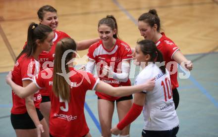 WVL. Volleyball BUndesliga Frauen. ATSC Wildcats Klagenfurt gegen SG Prinz Brunnenbau Volleys.  Jubel (Wildcats). Klagenfurt, am 15.12.2018.
Foto: Kuess
---
pressefotos, pressefotografie, kuess, qs, qspictures, sport, bild, bilder, bilddatenbank