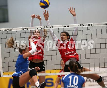 WVL. Volleyball BUndesliga Frauen. ATSC Wildcats Klagenfurt gegen SG Prinz Brunnenbau Volleys. Daniela Katz, Noemi Laura Oiwoh  (Wildcats). Klagenfurt, am 15.12.2018.
Foto: Kuess
---
pressefotos, pressefotografie, kuess, qs, qspictures, sport, bild, bilder, bilddatenbank