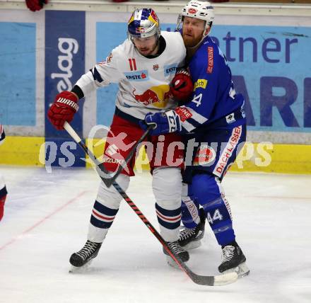 EBEL. Eishockey Bundesliga. EC VSV gegen EC Red Bull Salzburg.  Jamie Fraser,  (VSV), Daniel Jakubitzka (Salzburg). Villach, am 21.12.2018.
Foto: Kuess 


---
pressefotos, pressefotografie, kuess, qs, qspictures, sport, bild, bilder, bilddatenbank