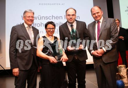 Sportgala. Nacht des Sports. Ehrung Sportler des Jahres.  Landeshauptmann Peter Kaiser, Romana Zablatnik, Markus Oberwinkler, Hubert Wallner. Velden, 22.12.2018.
Foto: Kuess 
---
pressefotos, pressefotografie, kuess, qs, qspictures, sport, bild, bilder, bilddatenbank