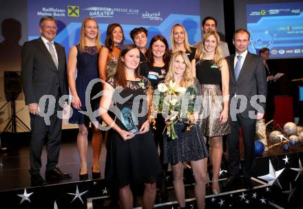 Sportgala. Nacht des Sports. Ehrung Sportler des Jahres.  Landeshauptmann Peter Kaiser, Sarah Lagger, Lisa Perterer, Nadine Weraschnig, Jasmin Ouschan, Matin Quendler, Vanessa Herzog, Lisa Leitner, Anna Gasser, Sabine SchÃ¶ffmann, Peter Gauper. Velden, 22.12.2018.
Foto: Kuess 
---
pressefotos, pressefotografie, kuess, qs, qspictures, sport, bild, bilder, bilddatenbank