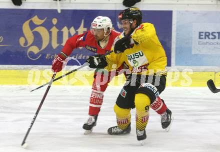 EBEL. Eishockey Bundesliga. KAC gegen	spusu Vienna Capitals. Gartner Charles Robin (KAC), Vause Taylor (Vienna Capitals). Klagenfurt, am 23.12.2018.
Foto: Kuess

---
pressefotos, pressefotografie, kuess, qs, qspictures, sport, bild, bilder, bilddatenbank