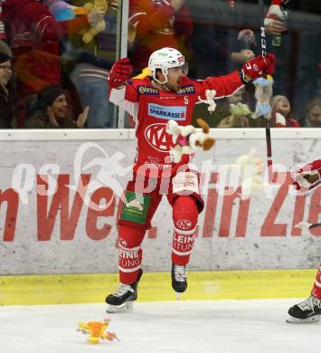 EBEL. Eishockey Bundesliga. KAC gegen	spusu Vienna Capitals. Torjubel Gartner Charles Robin (KAC). Klagenfurt, am 23.12.2018.
Foto: Kuess

---
pressefotos, pressefotografie, kuess, qs, qspictures, sport, bild, bilder, bilddatenbank