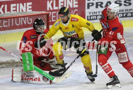 EBEL. Eishockey Bundesliga. KAC gegen	spusu Vienna Capitals. Lars Haugen, Adam Comrie (KAC), Rotter Rafael (Vienna Capitals). Klagenfurt, am 23.12.2018.
Foto: Kuess

---
pressefotos, pressefotografie, kuess, qs, qspictures, sport, bild, bilder, bilddatenbank