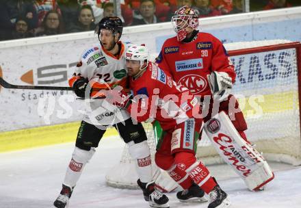 EBEL. Eishockey Bundesliga. KAC gegen	Moser Medical Graz99ers. Charles Robin Gartner, Lars Haugen,  (KAC), Kevin Moderer (Graz). Klagenfurt, am 22.2.2019.
Foto: Kuess

---
pressefotos, pressefotografie, kuess, qs, qspictures, sport, bild, bilder, bilddatenbank