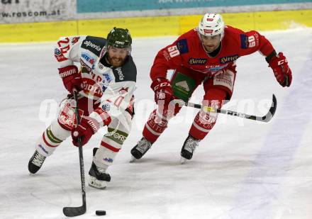 EBEL. Eishockey Bundesliga. KAC gegen	HCB Suedtirol Alperia. Matthew Neal, (KAC), Riley Brace  (Bozen). Klagenfurt, am 1.3.2019.
Foto: Kuess

---
pressefotos, pressefotografie, kuess, qs, qspictures, sport, bild, bilder, bilddatenbank