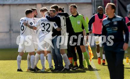 Fussball. 2. Liga. âSK Austria Klagenfurt gegen FC Blau Weiss Linz.  Torjubel Benedikt Pichler (Klagenfurt). Klagenfurt, 3.3.2019.
Foto: Kuess
---
pressefotos, pressefotografie, kuess, qs, qspictures, sport, bild, bilder, bilddatenbank