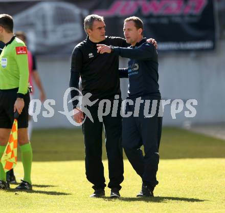 Fussball. 2. Liga. âSK Austria Klagenfurt gegen FC Blau Weiss Linz.  Trainer Robert Micheu, Trainer Thomas Sageder (Klagenfurt). Klagenfurt, 3.3.2019.
Foto: Kuess
---
pressefotos, pressefotografie, kuess, qs, qspictures, sport, bild, bilder, bilddatenbank