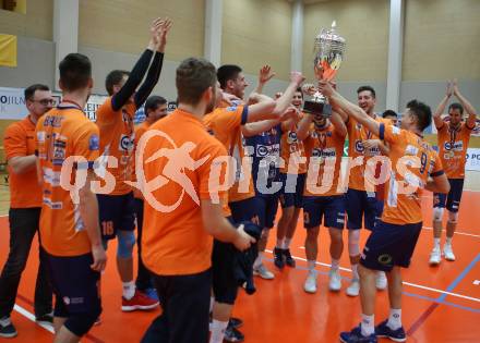 Volleyball. MEVZA-Cup-Final4. SK Posojilnica Aich/Dob gegen ACH Volley Ljubljana. Jubel ACH Ljubljana. Bleiburg, 16.3.2019.
Foto: Kuess
---
pressefotos, pressefotografie, kuess, qs, qspictures, sport, bild, bilder, bilddatenbank