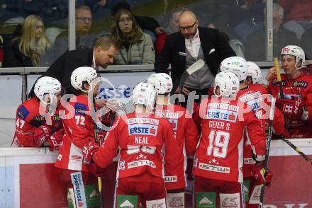 EBEL. Eishockey Bundesliga. KAC gegen	HCB Suedtirol Alperia. Trainer Petri Matikainen, Co-Trainer Jarno Mensonen (KAC). Klagenfurt, am 17.3.2019.
Foto: Kuess

---
pressefotos, pressefotografie, kuess, qs, qspictures, sport, bild, bilder, bilddatenbank