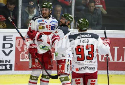 EBEL. Eishockey Bundesliga. KAC gegen	HCB Suedtirol Alperia.  Torjubel Ivan Deluca (Bozen). Klagenfurt, am 22.3.2019.
Foto: Kuess

---
pressefotos, pressefotografie, kuess, qs, qspictures, sport, bild, bilder, bilddatenbank