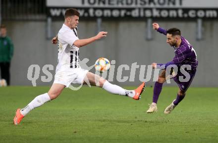 Fussball. 2. Liga. âSK Austria Klagenfurt gegen FC Juniors OOE. Okan Aydin,  (Klagenfurt), Philipp Schmiedl (FC Juniors OOE). Klagenfurt, 29.3.2019.
Foto: Kuess
---
pressefotos, pressefotografie, kuess, qs, qspictures, sport, bild, bilder, bilddatenbank