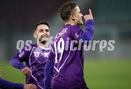 Fussball. 2. Liga. âSK Austria Klagenfurt gegen FC Juniors OOE. Torjubel Benedikt Pichler (Klagenfurt). Klagenfurt, 29.3.2019.
Foto: Kuess
---
pressefotos, pressefotografie, kuess, qs, qspictures, sport, bild, bilder, bilddatenbank