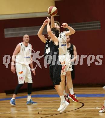 Basketball 2. Bundesliga. Play-Offs 2. Runde. Woerthersee Piraten gegen BK Mattersburg Rocks. Sebastian Schaal  (Woerthersee Piraten),  Maximilan Huebner (Mattersburg). Klagenfurt, am 29.3.2019.
Foto: Kuess
---
pressefotos, pressefotografie, kuess, qs, qspictures, sport, bild, bilder, bilddatenbank