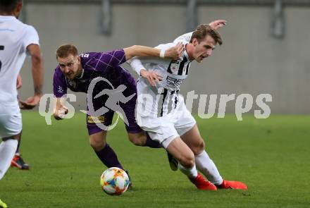 Fussball. 2. Liga. âSK Austria Klagenfurt gegen FC Juniors OOE. Markus Rusek, (Klagenfurt),  Marko Raguz  (FC Juniors OOE). Klagenfurt, 29.3.2019.
Foto: Kuess
---
pressefotos, pressefotografie, kuess, qs, qspictures, sport, bild, bilder, bilddatenbank