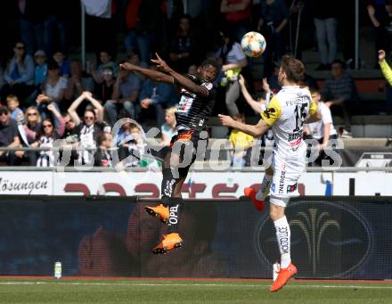 Fussball tipico Bundesliga. RZ Pellets WAC gegen LASK. Sekou Koita,  (WAC), Christian Ramsebner (LASK). Wolfsberg, am 23.2.2019.
Foto: Kuess

---
pressefotos, pressefotografie, kuess, qs, qspictures, sport, bild, bilder, bilddatenbank