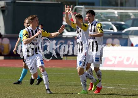 Fussball tipico Bundesliga. RZ Pellets WAC gegen LASK.  Torjubel Maximilian Ullmann (LASK). Wolfsberg, am 23.2.2019.
Foto: Kuess

---
pressefotos, pressefotografie, kuess, qs, qspictures, sport, bild, bilder, bilddatenbank