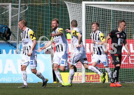 Fussball tipico Bundesliga. RZ Pellets WAC gegen LASK.  Torjubel Joao Klauss De Mello (LASK). Wolfsberg, am 23.2.2019.
Foto: Kuess

---
pressefotos, pressefotografie, kuess, qs, qspictures, sport, bild, bilder, bilddatenbank