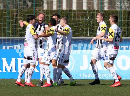 Fussball tipico Bundesliga. RZ Pellets WAC gegen LASK.  Torjubel Joao Klauss De Mello (LASK). Wolfsberg, am 23.2.2019.
Foto: Kuess

---
pressefotos, pressefotografie, kuess, qs, qspictures, sport, bild, bilder, bilddatenbank