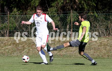 Fussball. Kaerntner Liga. ATUS Ferlach gegen Lind. Dejan Kern, (Ferlach),  Mario Zagler  (Lind). Ferlach, am 30.3.2019.
Foto: Kuess
---
pressefotos, pressefotografie, kuess, qs, qspictures, sport, bild, bilder, bilddatenbank