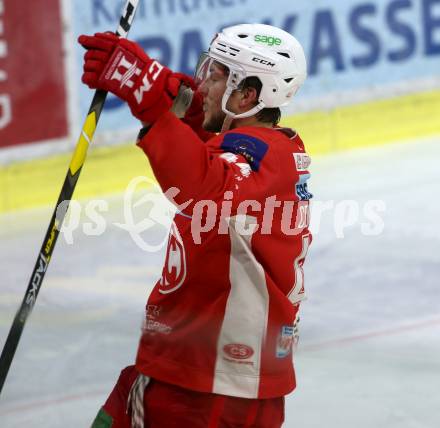 EBEL. Eishockey Bundesliga. KAC gegen	Moser Medical Graz99ers. Torjubel Adam Comrie (KAC). Klagenfurt, am 31.3.2019.
Foto: Kuess

---
pressefotos, pressefotografie, kuess, qs, qspictures, sport, bild, bilder, bilddatenbank