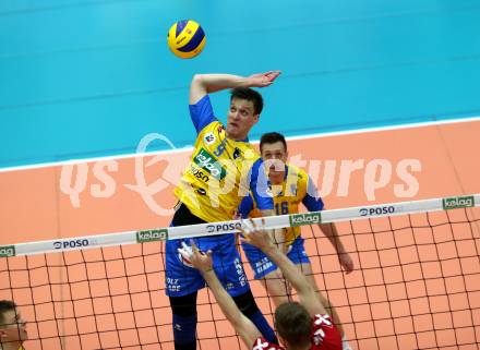 Volleyball. AVL Finale. SK Posojilnica Aich/Dob gegen SG Union Raiffeisen Waldviertel. Federico Jorge Franetovich (Aich/Dob). Bleiburg, 24.4.2019.
Foto: Kuess
---
pressefotos, pressefotografie, kuess, qs, qspictures, sport, bild, bilder, bilddatenbank