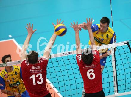 Volleyball. AVL Finale. SK Posojilnica Aich/Dob gegen SG Union Raiffeisen Waldviertel. Matej Koek (Aich/Dob). Bleiburg, 24.4.2019.
Foto: Kuess
---
pressefotos, pressefotografie, kuess, qs, qspictures, sport, bild, bilder, bilddatenbank