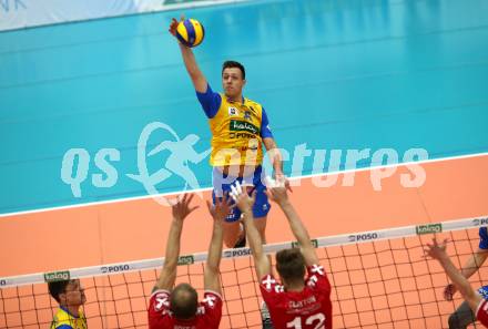 Volleyball. AVL Finale. SK Posojilnica Aich/Dob gegen SG Union Raiffeisen Waldviertel. Matej Koek,  (Aich/Dob). Bleiburg, 24.4.2019.
Foto: Kuess
---
pressefotos, pressefotografie, kuess, qs, qspictures, sport, bild, bilder, bilddatenbank